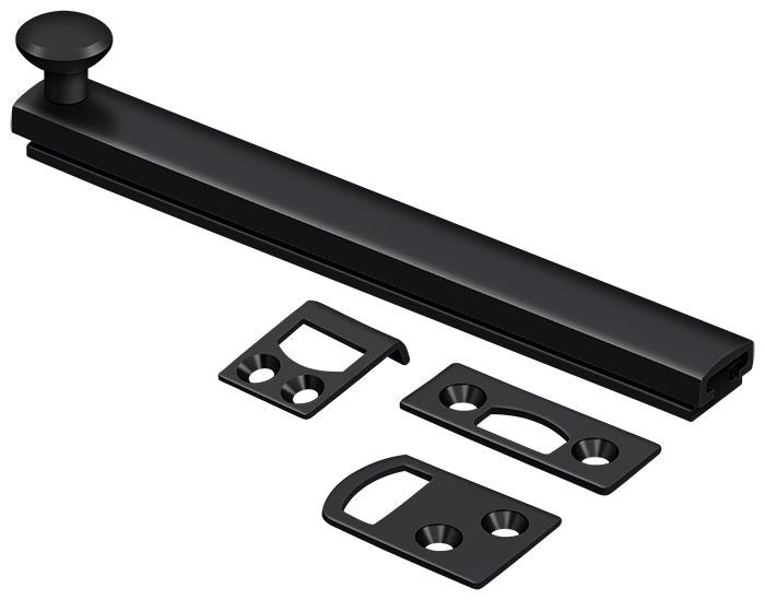 DELTANA Deltana 6SBCS19 Surface Bolt 6 Inches Black Finish
