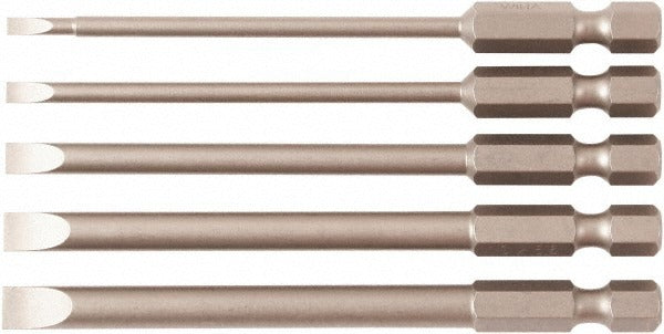 WIHA Wiha 76093 Slotted Bit Set 1/4 in Drive 5 Piece