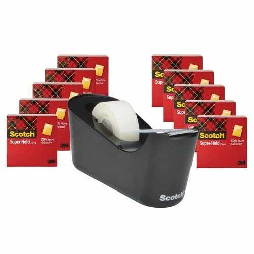 3M 3M MMM700K10C18BLK Scotch Super-hold Clear Tape 2-pack