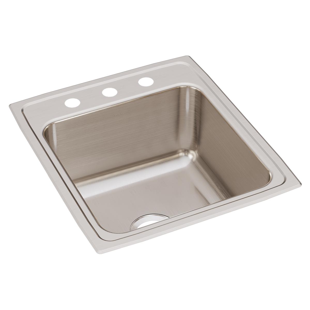 Elkay DLR2022103 Lustertone Stainless Steel 19-1/2 x 22 x 10-1/8 Single Bowl Drop-in Sink