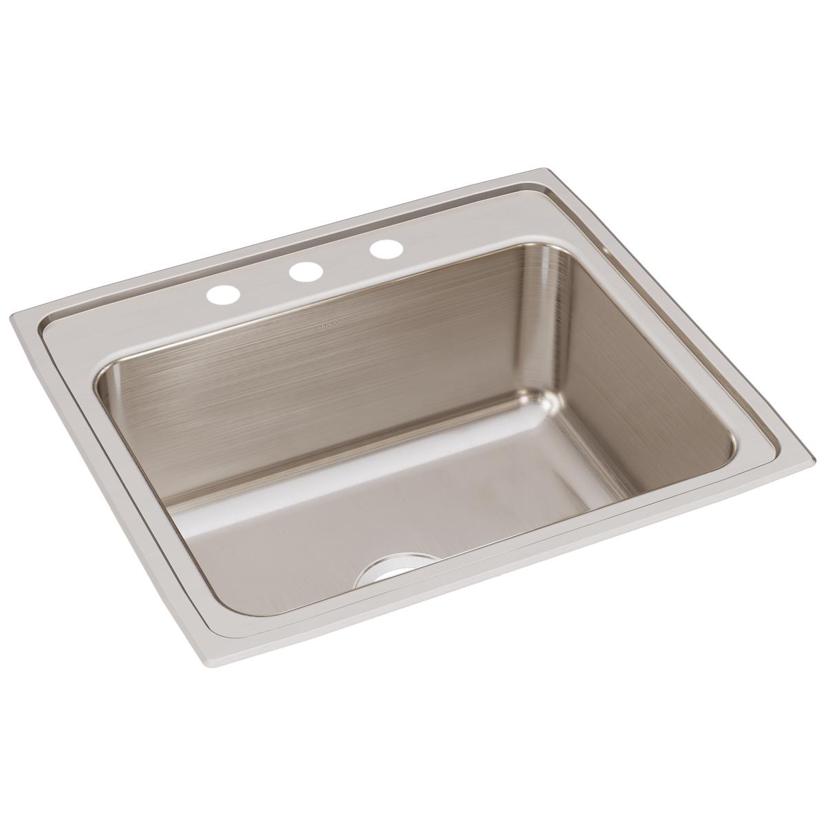 Elkay DLR2522103 Lustertone Classic Stainless Steel 25 x 22 x 10-3/8 Single Bowl Drop-in Sink