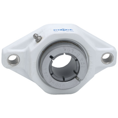 Dodge F2B-DLEZ-107-PCR Flange-Mount Ball Bearing Unit - 1-7/16 in Bore, 2-Bolt Flange Mount, Clamp Collar Locking, Polymer Housing Material, Non-Expansion Bearing (Fixed)