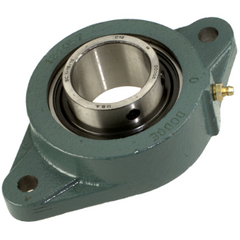 Dodge F2BSCM103 Flange-Mount Ball Bearing Unit - 1-3/16 in Bore, 2-Bolt Flange Mount, Set Screw Locking, Cast Iron Housing Material, Non-Expansion Bearing (Fixed), Medium Duty, Single Lip Contact Seal