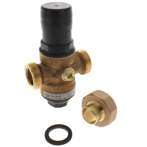 Resideo Braukmann DS06-101-SUS-LF DialSet Pressure Regulating Valve Bronze 3/4 in FNPT x Union Sweat