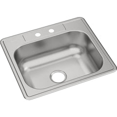 Elkay DSE125222 Dayton Stainless Steel Single Bowl Drop-In Sink 25 x 22 x 8-1/16