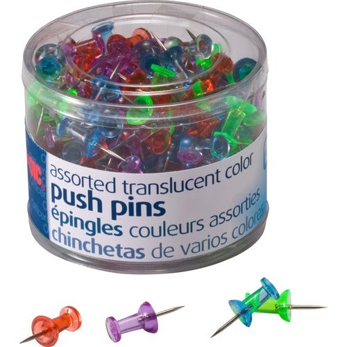 OFFICEMATE Officemate OIC35710 Translucent Pushpins 200 Pack