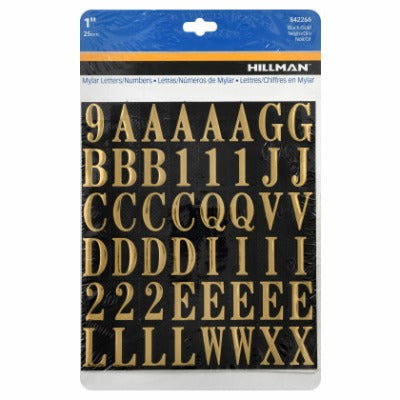 HILLMAN Hillman Fasteners 842266 Mylar Letter Number Set 1 Inch
