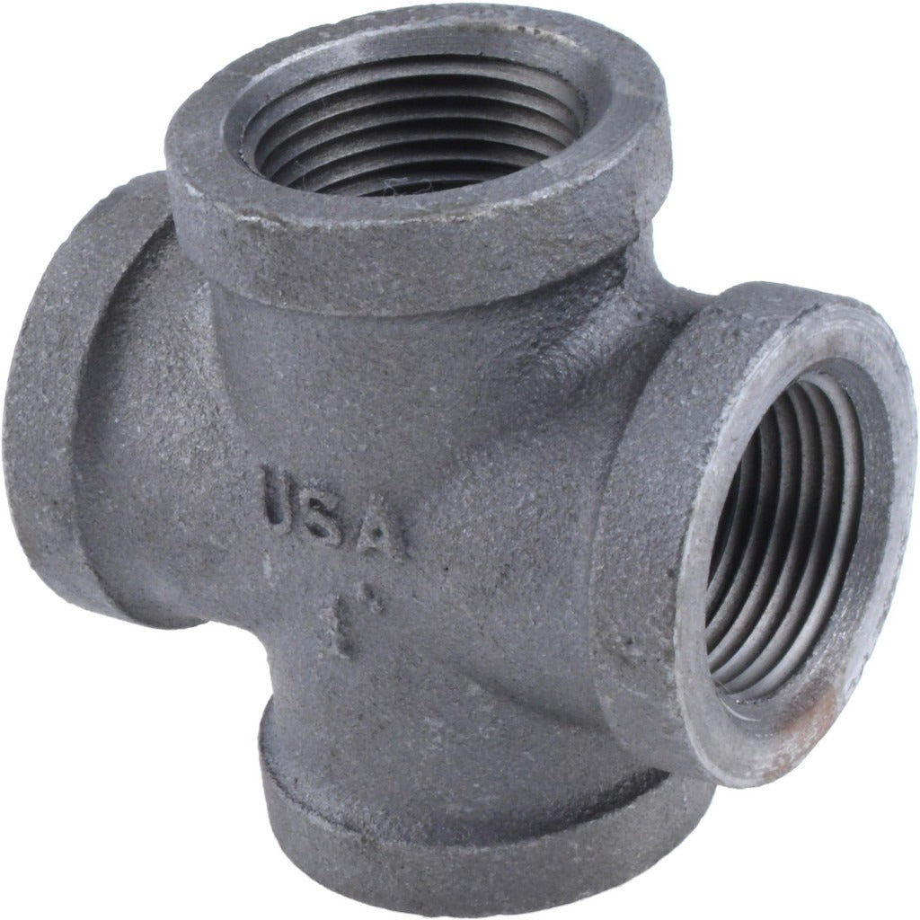 VALUE COLLECTION Value Collection B180 25 Black Iron Cross 1 Inch Threaded 300 Psi