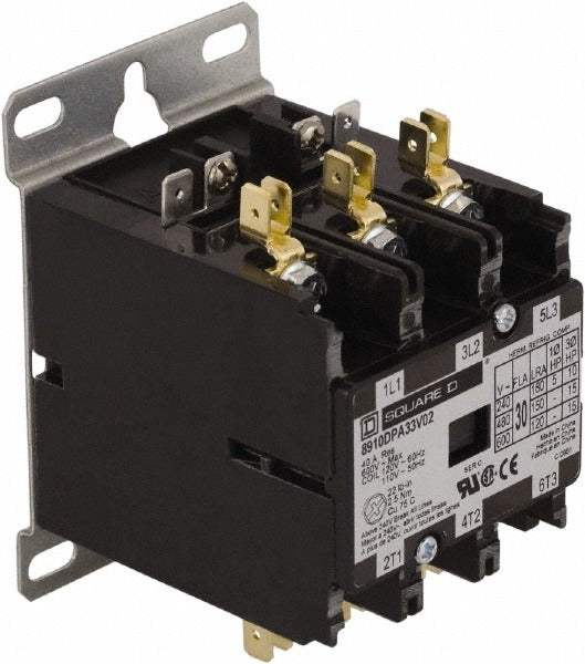 SCHNEIDER ELECTRIC Square D 8910DPA33V02U1 Definite Purpose Contactor 3P 30A