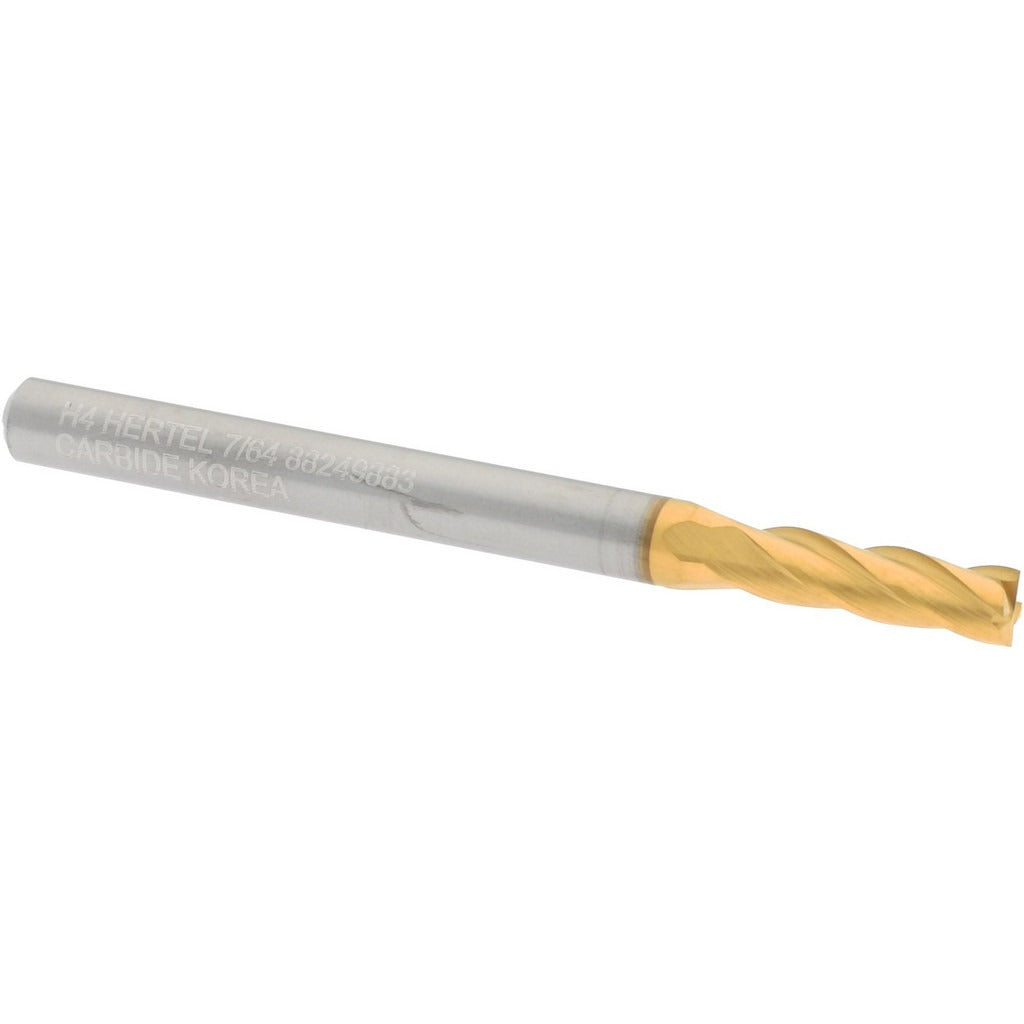 HERTEL Hertel 750540 Square End Mill 7/64 in 4 Flute Solid Carbide