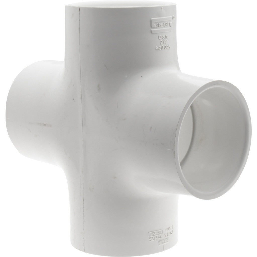 VALUE COLLECTION Value Collection 420-025 Pvc Pipe Cross 2.5 in Schedule 40