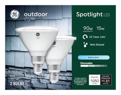 GE G E Lighting 93130781 Led PAR38 15W 5000K Bulb 2 Pack