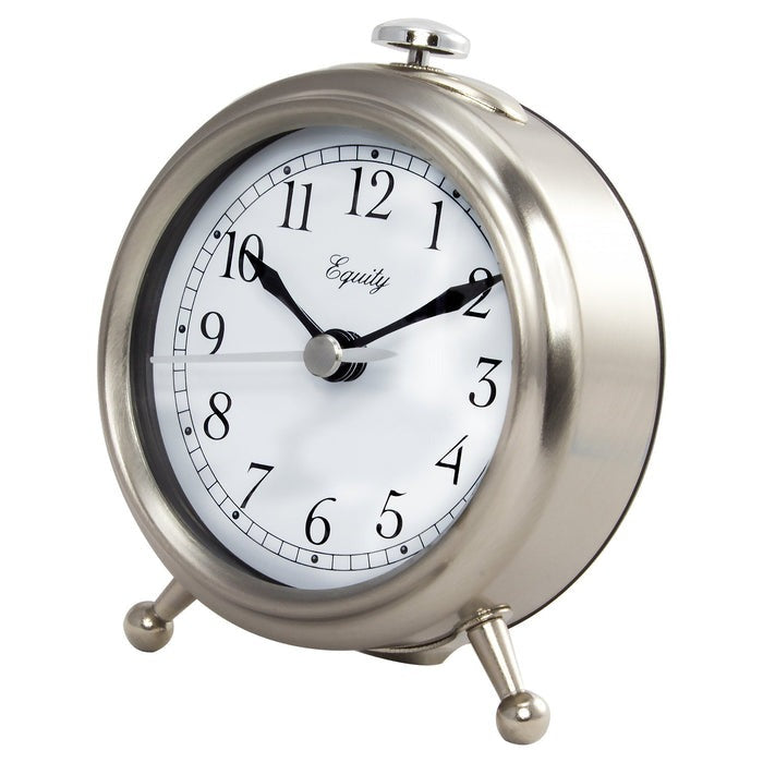 LA CROSSE TECHNOLOGY La Crosse Technology 25655 Equity Brushed Metal Battery Operated Alarm Clock 1 AA (Each)