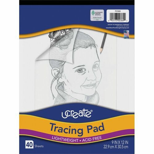 PACON Pacon PAC2369 Tracing Pad 40 Sheets 9x12 Inches