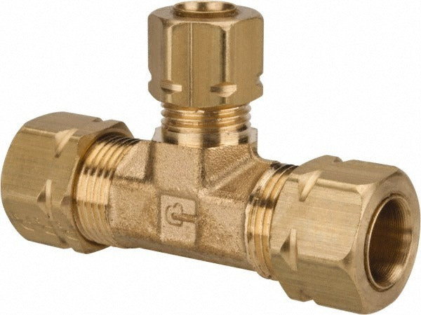 PARKER Parker 164CA-6-6-4 Brass Compression Tube Union Tee