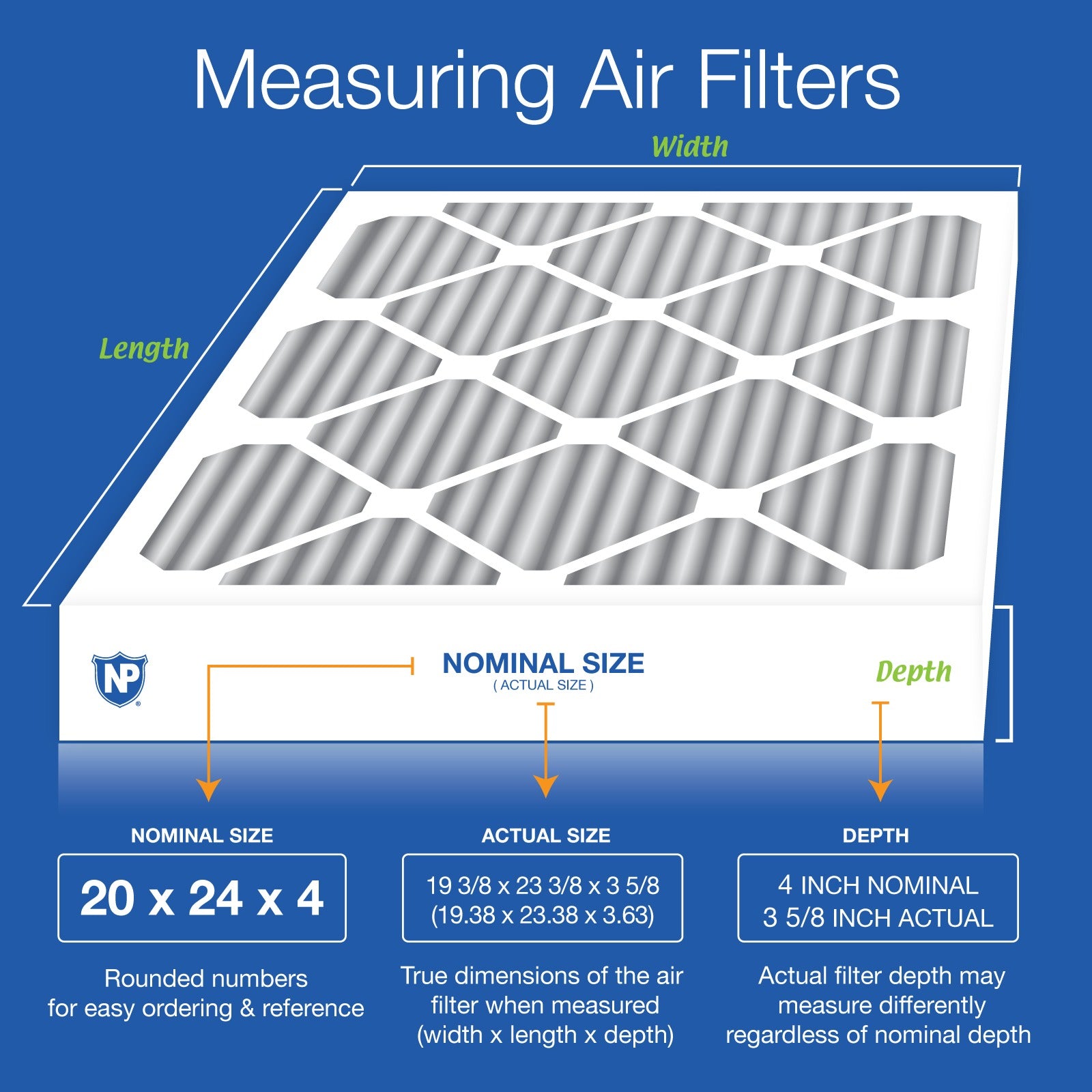NORDIC PURE Nordic Pure 20x24x4PM10C-2 Pleated Carbon Air Filter Merv 10