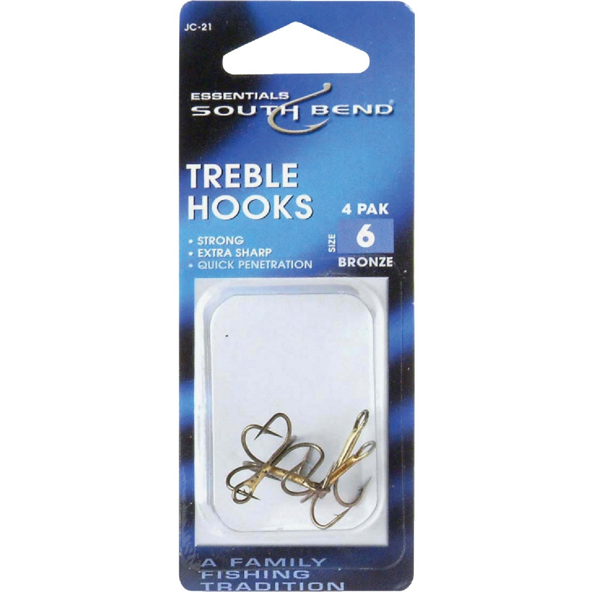 VANGUARD Vanguard VJC21 Size 6 Treble Hook 4 Pack