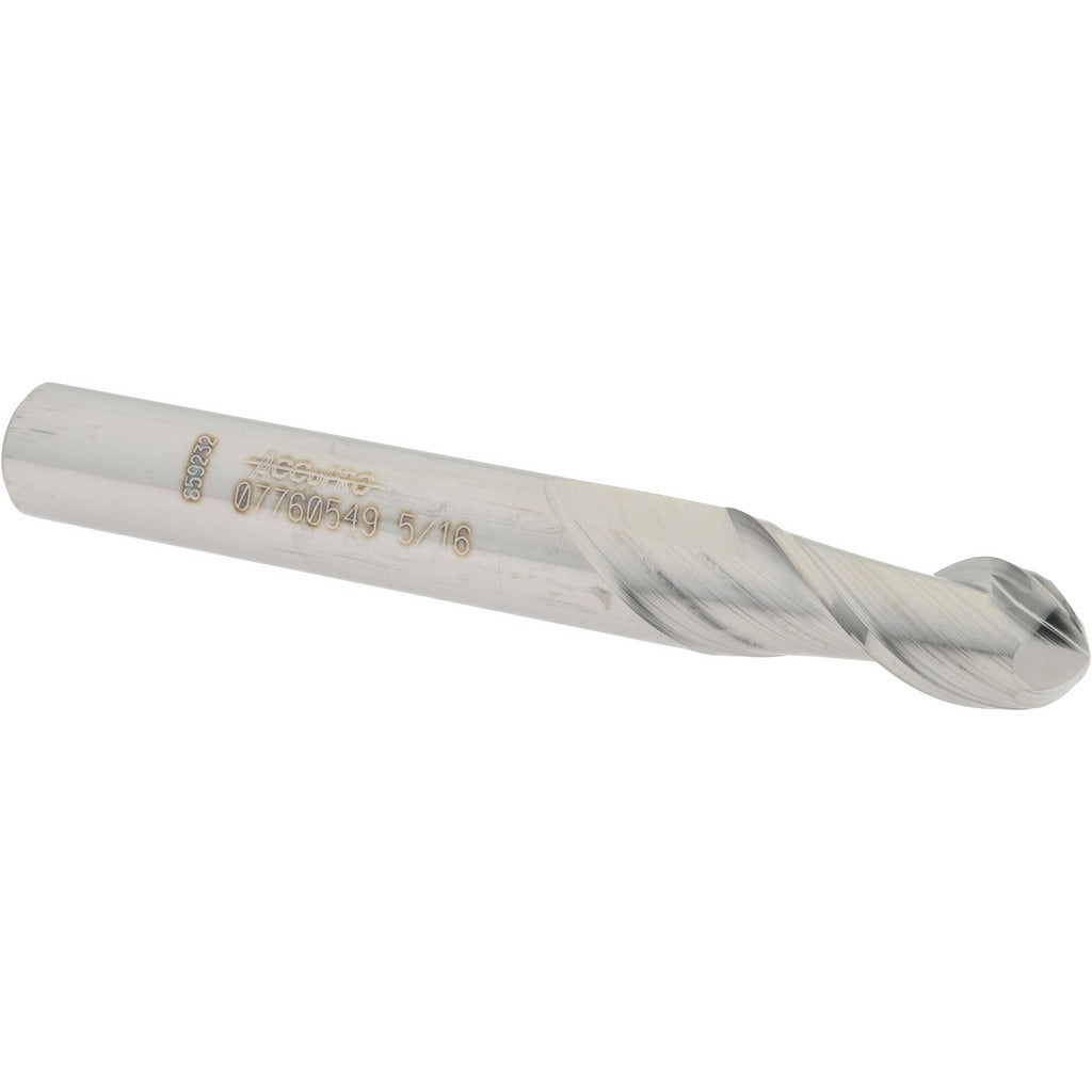 ACCUPRO Accupro 12183980 Ball End Mill 5/16 in 2 Flute Solid Carbide