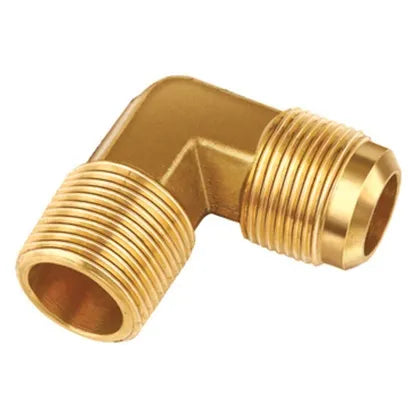 Mueller E1-6B Brass Pipe Elbow | 3/8 in. Male Flare x 1/8 in. Male Pipe