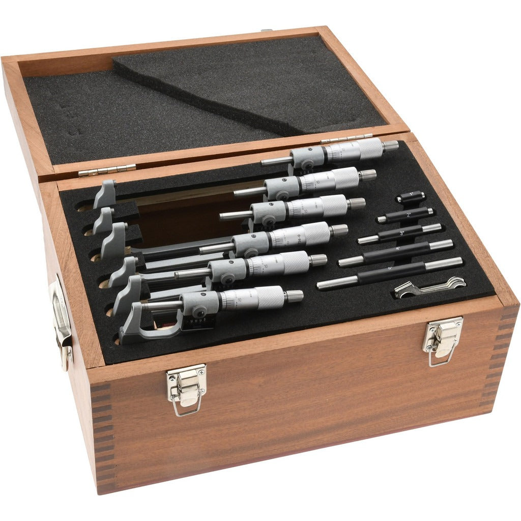 SPIROTHERM Spi CMS160714051 Outside Micrometer Set 0-6 in 6 Pc