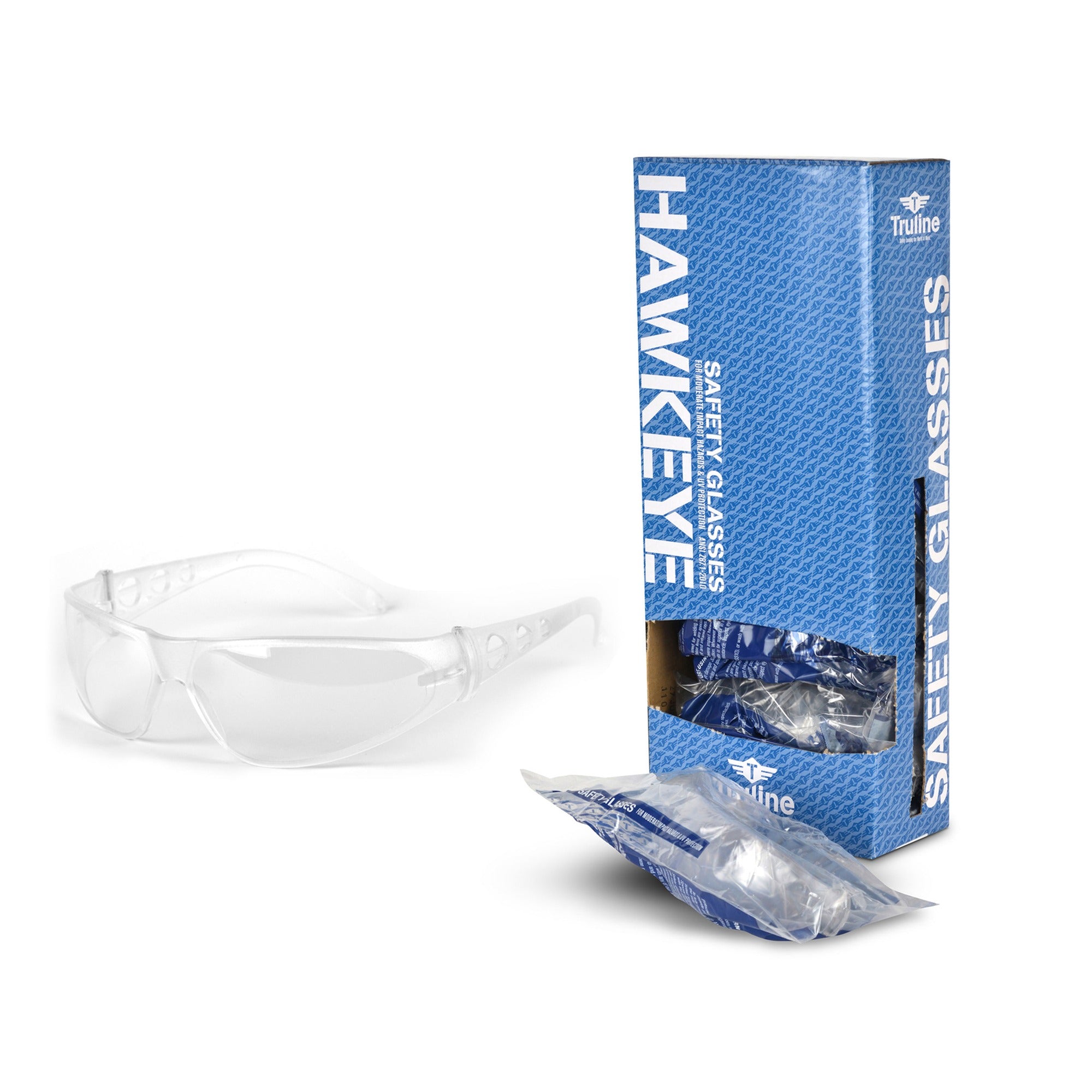 TRULINE Truline A302511 Hawkeye Safety Glasses 12 Pair Dispenser