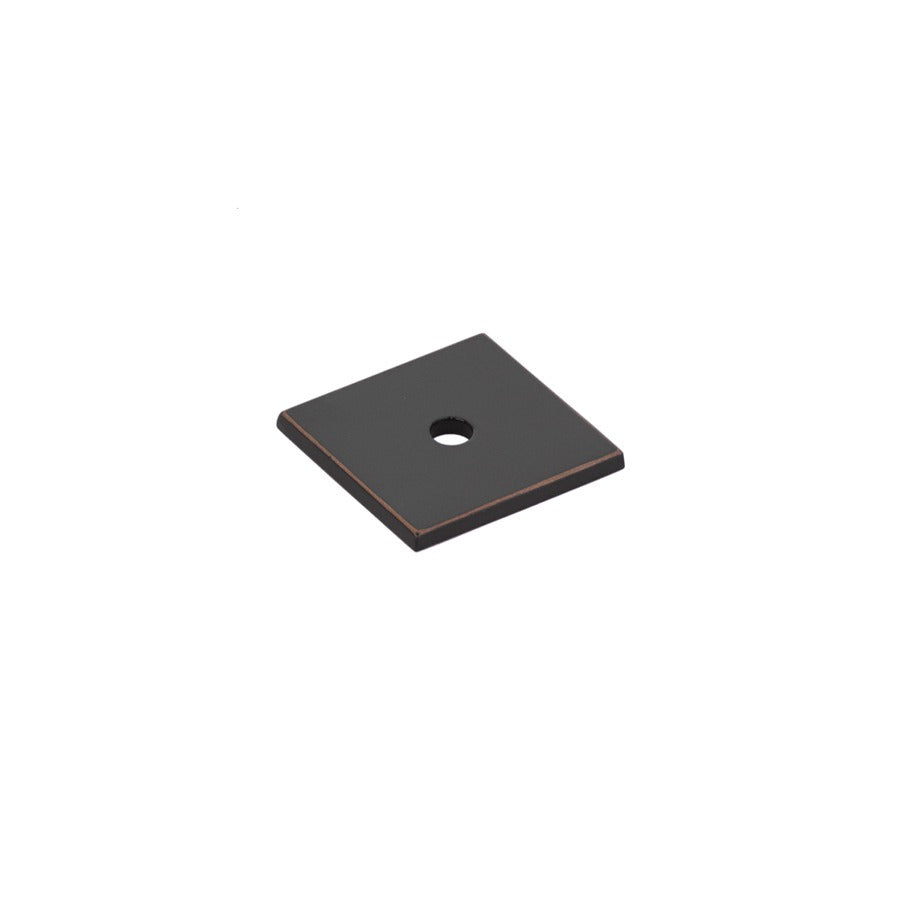 EMTEK Emtek 86434US10B Art Deco Square Cabinet Knob Backplate