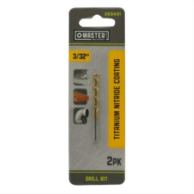 DISSTON CO Disston Company 293431 Titanium Hss Drill Bit 3/32 in 2 Pack