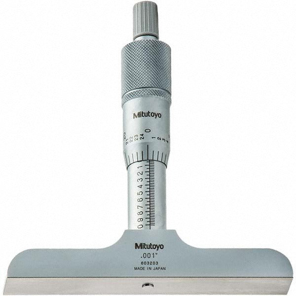 MITUTOYO Mitutoyo 128-106 Mechanical Depth Micrometer 1 in 4 in Base