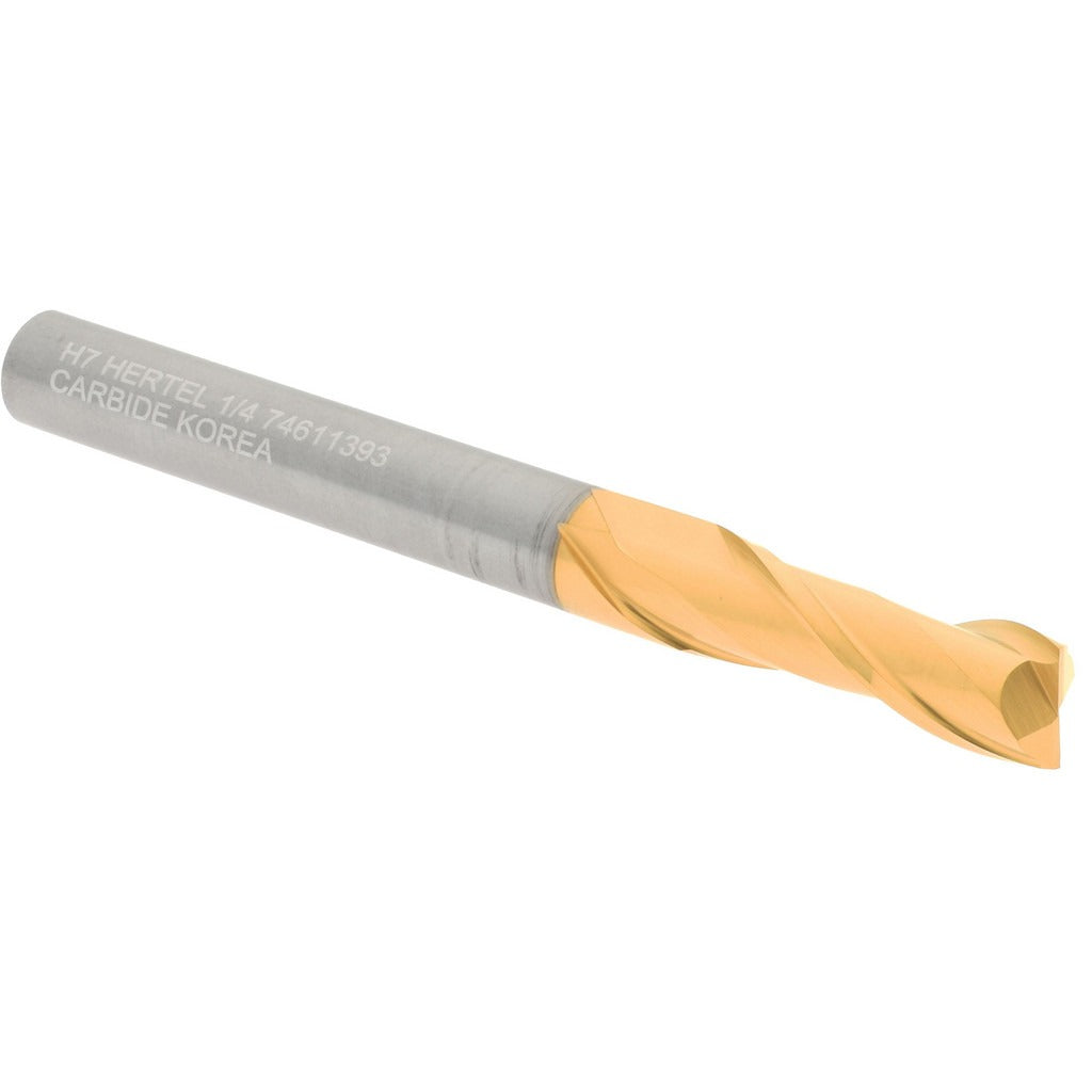 HERTEL Hertel 750301 Square End Mill 0.25 in 2 Flute Solid Carbide