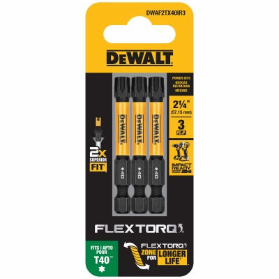 DEWALT Dewalt Accessories DWAF2TX40IR3 T40 Flextorq Bit 3 Pack