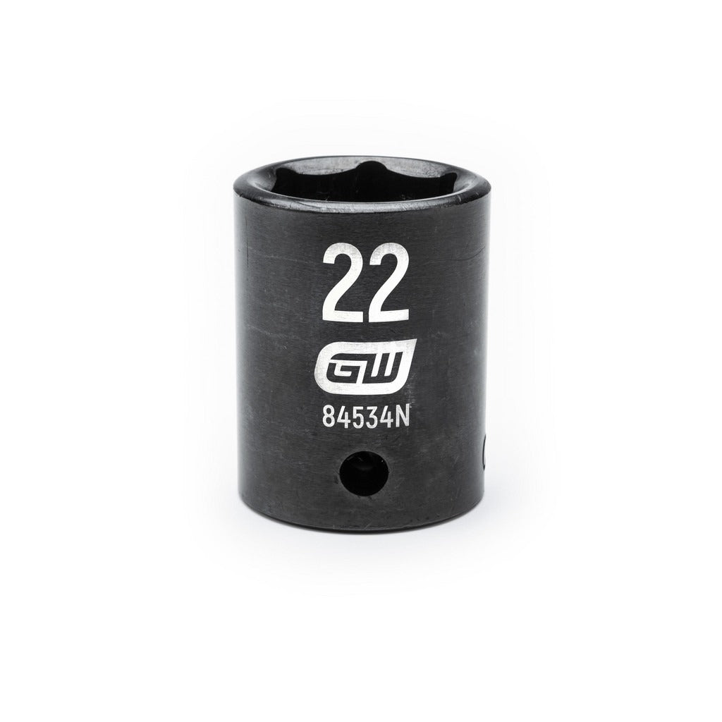 GEARWRENCH Gearwrench 84534N 1/2 in Drive 22mm Impact Socket 6-point