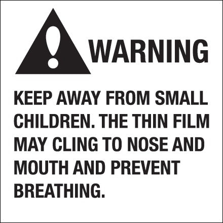 BSC PREFERRED Bsc Preferred DL1301 Suffocation Warning Labels 500 Per Roll