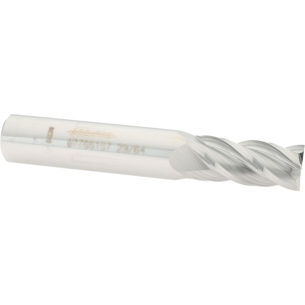 ACCUPRO Accupro 12182574 Square End Mill 29/64 in 4 Flute Carbide