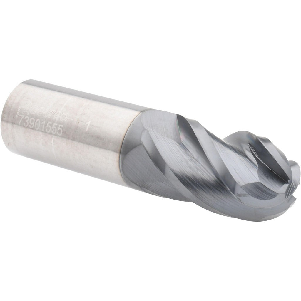 ACCUPRO Accupro 12177137 Ball End Mill 1 in 4 Flute Solid Carbide Altin