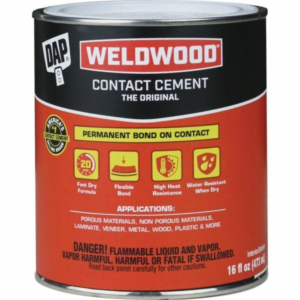 DAP Dap 7079800271 Weldwood High Strength Rubber Contact Cement 1 pt (00271)