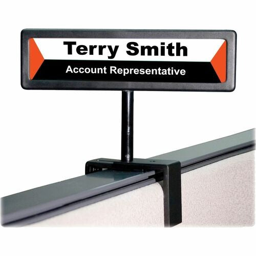 ADVANTUS Advantus Corp. AVT75334 Cubicle Nameplate Sign Black