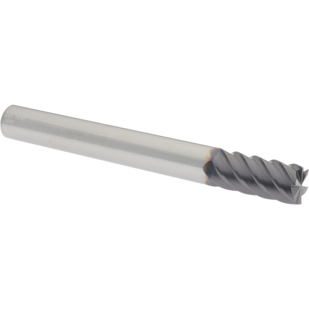 KYOCERA SGS PRECISION TOOLS Sgs 36143 Square End Mill 0.5 in 6 Flute Solid Carbide Series 57