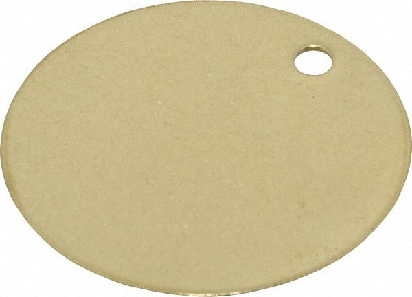 C H HANSON C.h. Hanson 43590 Round Brass Blank Metal Tag 2 in 25 Pack