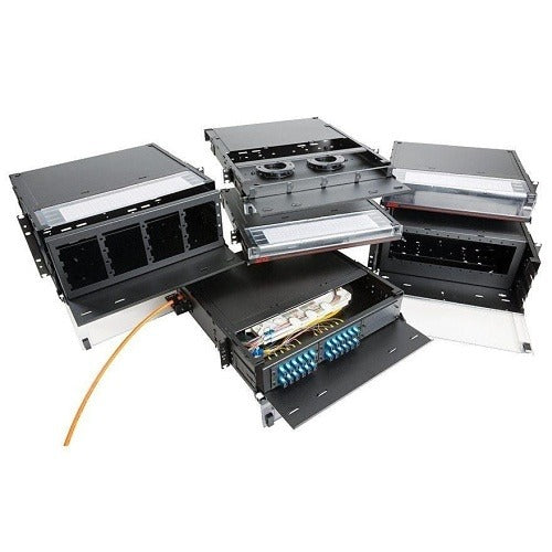 OPTICAL CABLE CORPORATION Optical Cable Corp. RTC2U-6APBL Fiber Optic Rack Mount Enclosure