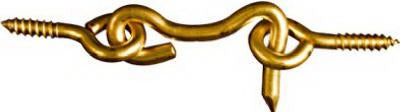 NATIONAL HARDWARE National Mfg N118-083 Hook and Eye 1.5 in Solid Brass 2 Pack