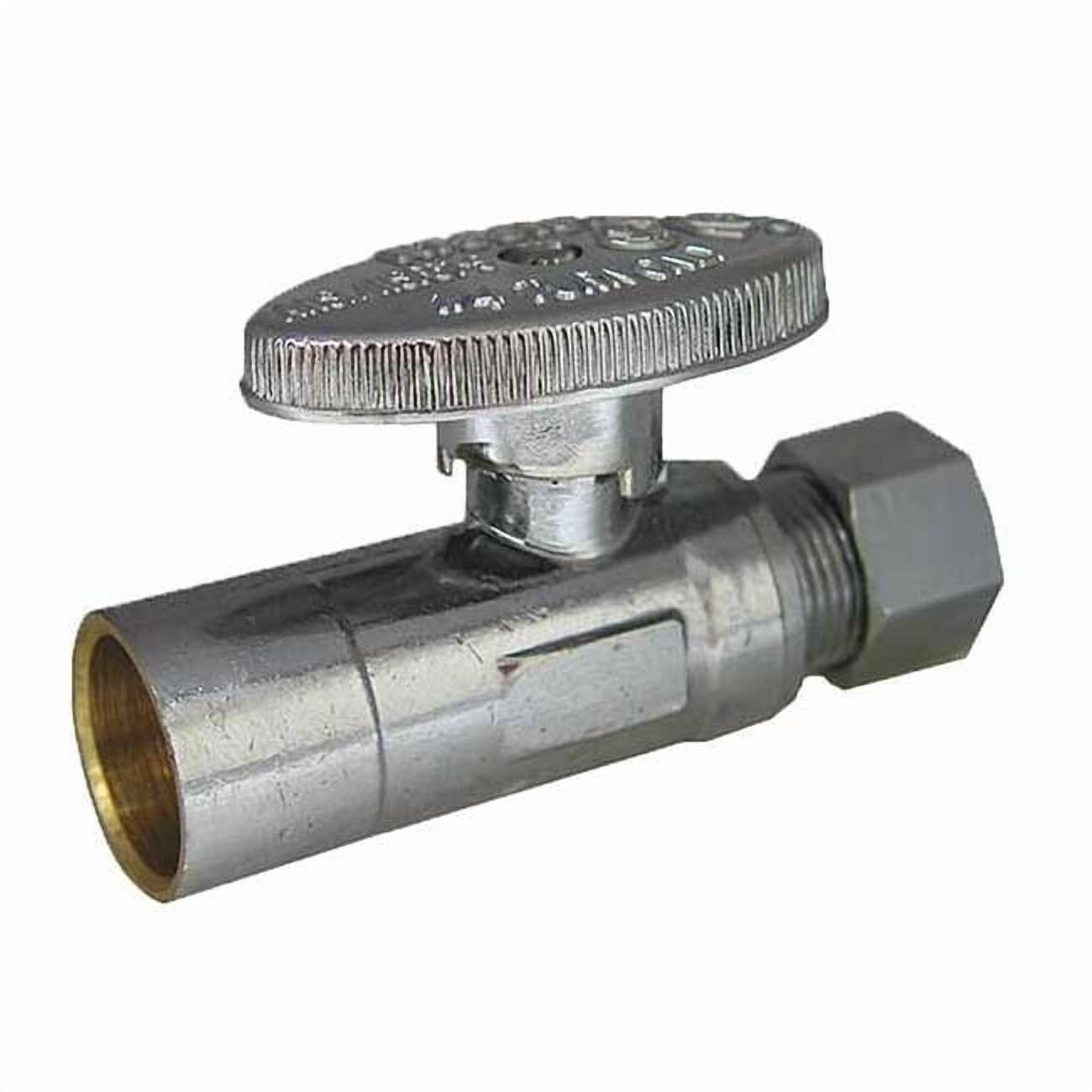 KISSLER Kissler 88-9010 1/4-Turn Straight Stop (1/2 in Sweat x 3/8 in Comp / Pack 10)