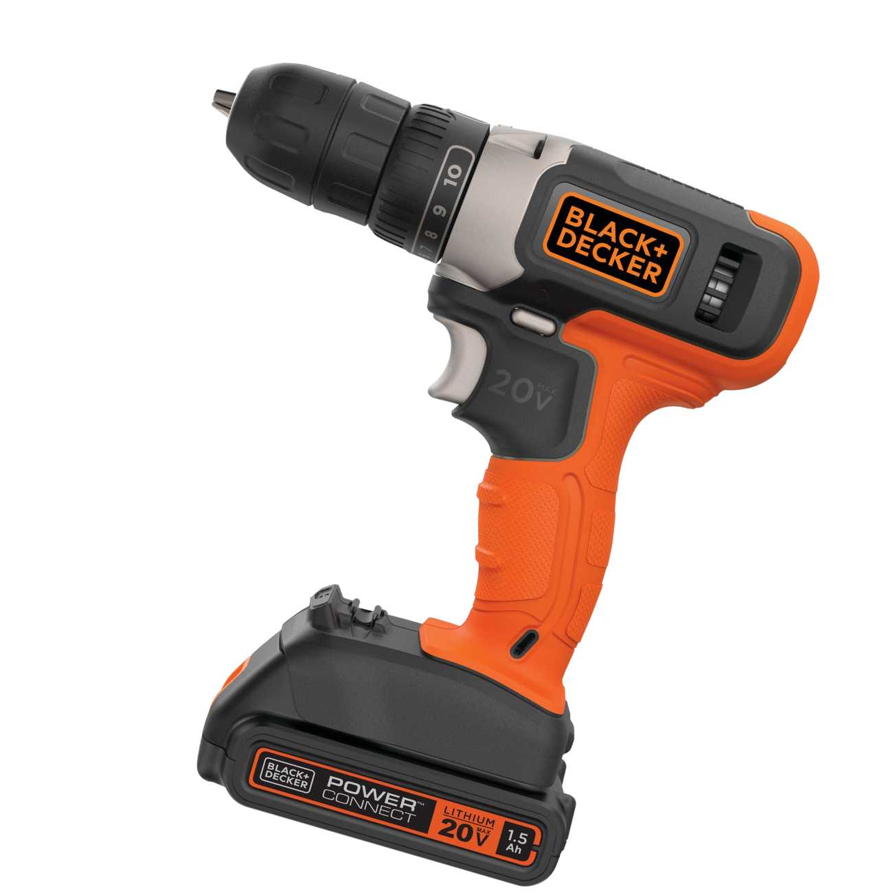 BLACK & DECKER Black and Decker BCD702C1 20V Max Cordless Drill/Driver Kit 20V Max (3/8 in)
