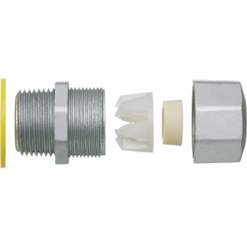 Arlington LPCG507Z Low Profile Liquidtight Oiltight Strain Relief Cord Connector 1/2 in Trade 0.385 to 0.75 in Cable Openings