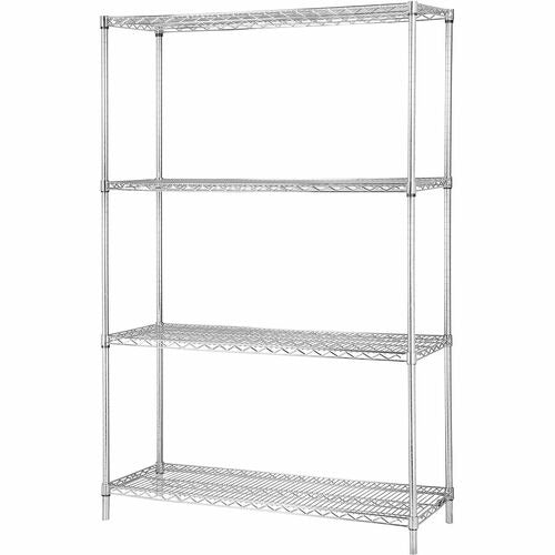 LORELL Lorell LLR84181 Wire Shelving 48x18 in 1000 Lb 4 Shelf