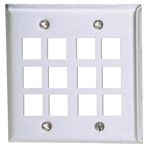 HUBBELL Hubbell Premise Wiring SSF212 Stainless Steel Faceplate