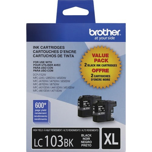 BROTHER Brother BRTLC1032PKS High-yield Black Ink Cartridge 2-pack