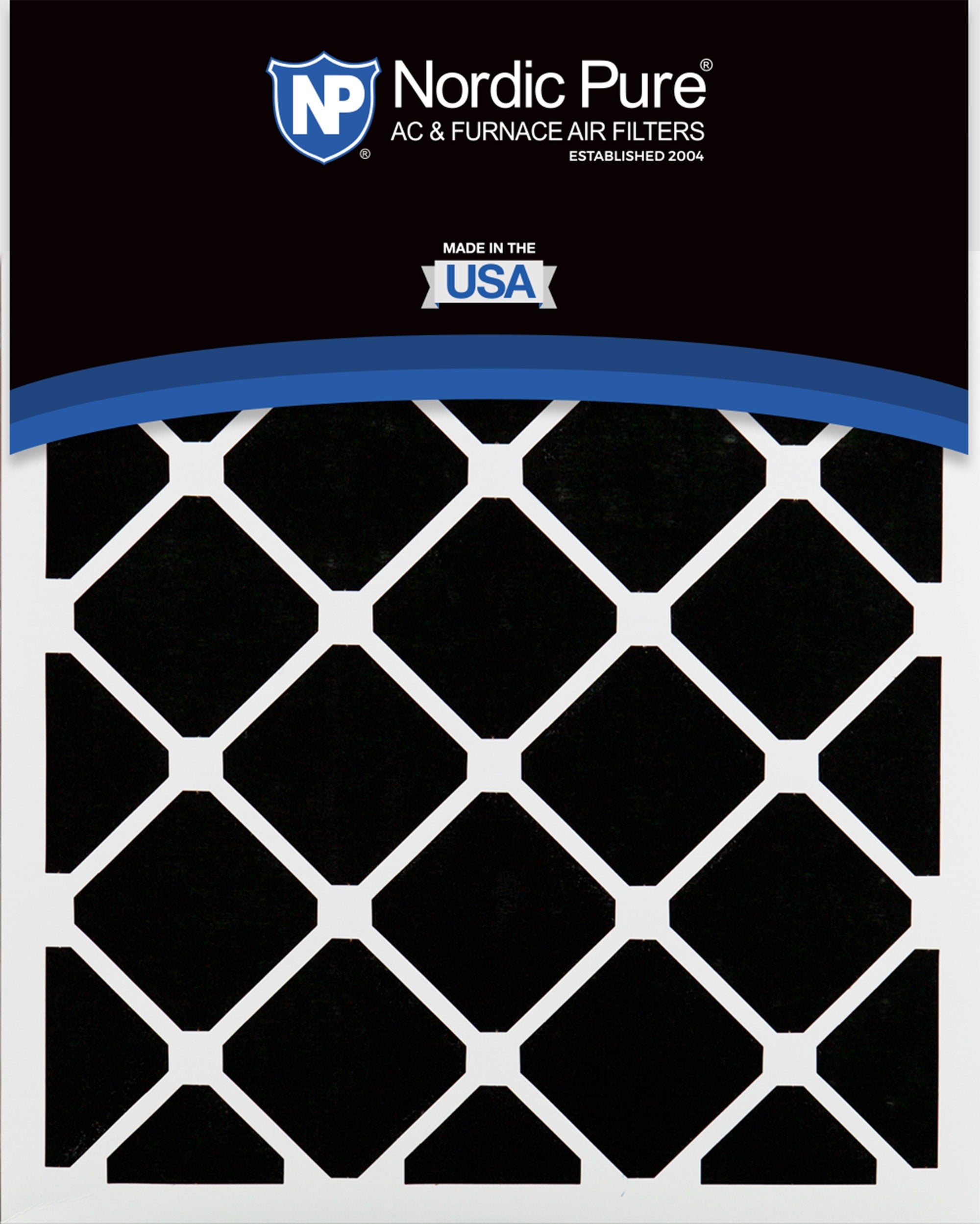 NORDIC PURE Nordic Pure 15x20x1M7+C-12 Merv 7 Plus Carbon Filter 12pk