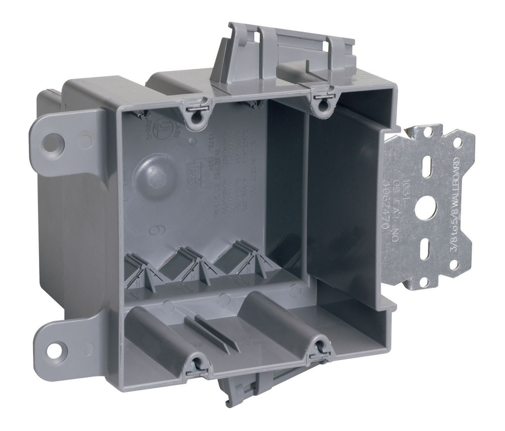 Legrand S235S50AC Double Gang Wood & Steel Stud Bracket Box with Quick/Click 3/8 Offset