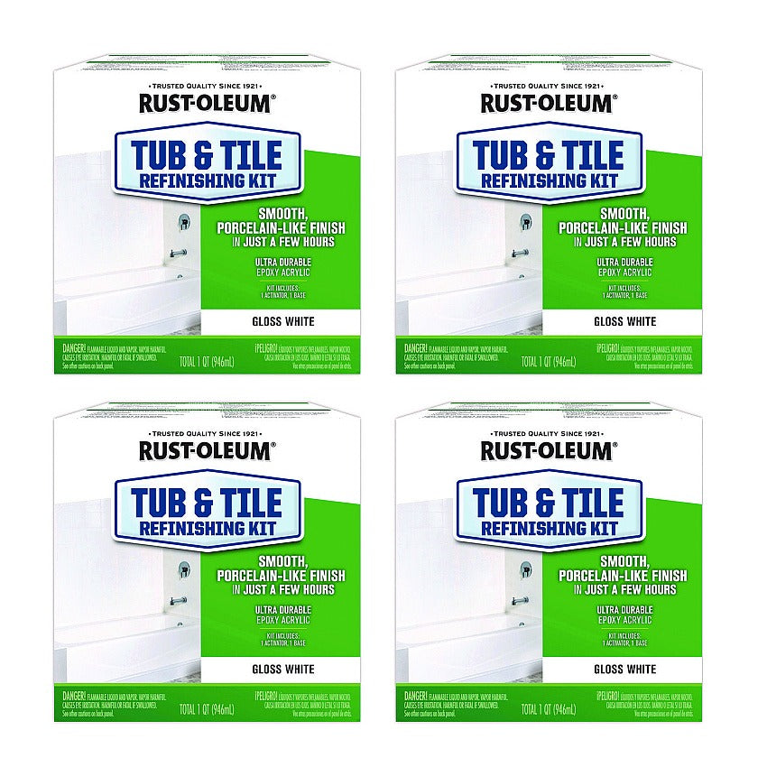 RUST-OLEUM Rust-Oleum RST384165 Tub and Tile Refinishing Kit Quart (4 Kits/Carton) RST384165