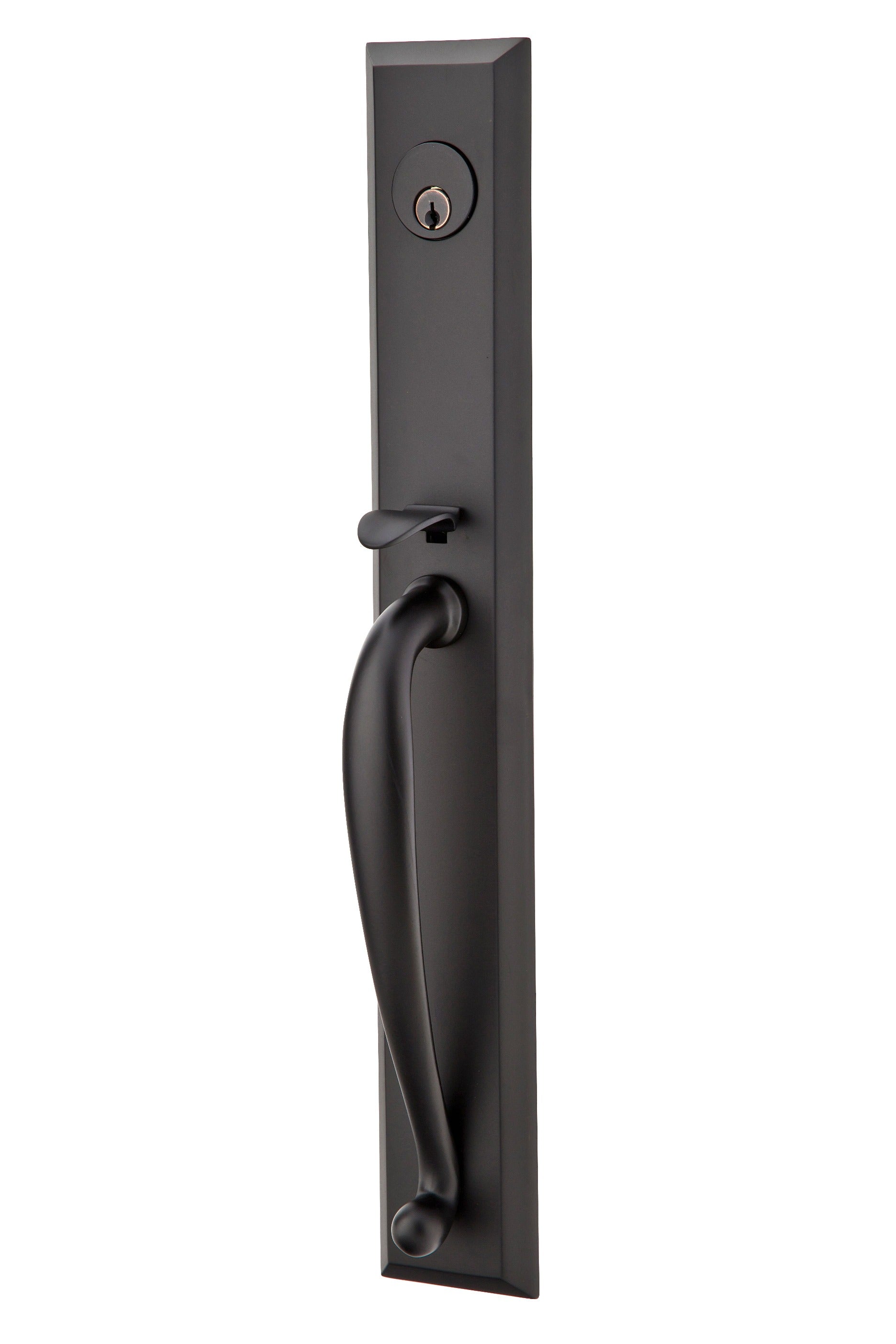 EMTEK Emtek 4415PUS19 Jefferson Tubular Handleset Flat Black